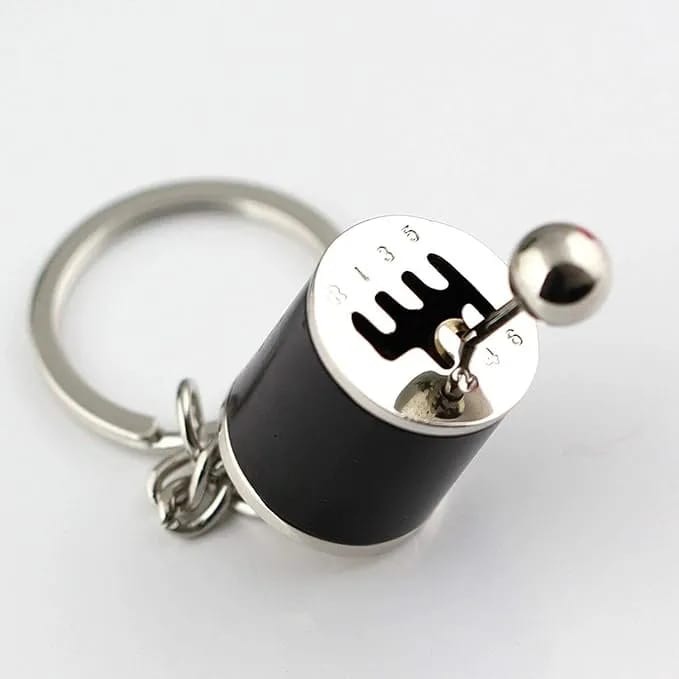 imgi_66_45a736c308d34abe79810372367d5b2a Auto Part Model Gear Box Shifter Keychain, Mini Car Gear Shift Stick Knob Gearbox Metal Key Chain Key Ring for Men(Multi) - Image 1