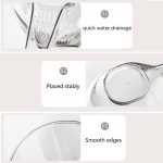 Multi-Functional Drain Basket Fruit Basket Vegetable Washing Basket Kitchen Sink Drain Basket Kitchen Basket Drainage Basket Funnel Kitchen Link Strainer Sink - Image 7