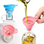 Collapsible Funnel Silicone Foldable Kitchen Funnel for Liquid 100% Food Grade Silicone Utensils