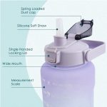 2L Water Bottle Motivational Water Bottle with Time & Capacity Marker BPA-Free Sports Water Cup Fitness Gym Running Exercise - Image 3
