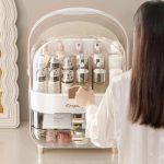 Usman's Hub - Cosmetic Box | Makeup Organizer | Waterproof Dustproof Cosmetic Storage Case | Luxury Vanity Countertop Display - Image 6