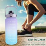 2L Water Bottle Motivational Water Bottle with Time & Capacity Marker BPA-Free Sports Water Cup Fitness Gym Running Exercise - Image 4