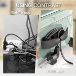 Silicone Wire Organizer Wire Holder Cable Organizer Silicone Cord Holder For Kitchen Appliances Cord Winders Cord Wrappers For Kitchen Appliances With 3M Adhesive Butterfly Design Silicone Wire Holder - 1Pc