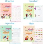 Reusable Magic Practice Copybook For Kids - The Print Handwiriting Workbook- Sank Set Of 4 Magic Writing Learning Book - Image 4