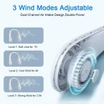 Sonifer Portable Neck Fan, Bladeless Neck Fan, Rechargeable Hands-Free Around the Neck Fan, Wearable Small Mini USB Hanging Fan - Image 2