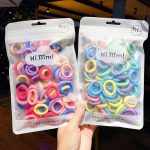 50Pcs/Set Soft Elastic Baby Hair Rope Colorful Kids Small Hair Ties For Baby Girls Nylon Children Rubber Band Ponytail Holder - Image 5