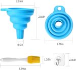 Collapsible Funnel Silicone Foldable Kitchen Funnel for Liquid 100% Food Grade Silicone Utensils - Image 5