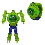 Marvel Iron Man Spiderman Cartoons Children's Watch Deformation Robot 3d LED Luminous Watch Children's Model Toy Watch - Image 6