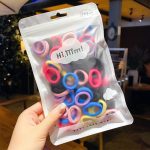 50Pcs/Set Soft Elastic Baby Hair Rope Colorful Kids Small Hair Ties For Baby Girls Nylon Children Rubber Band Ponytail Holder - Image 6