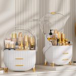 Usman's Hub - Cosmetic Box | Makeup Organizer | Waterproof Dustproof Cosmetic Storage Case | Luxury Vanity Countertop Display - Image 7
