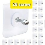 Pack 1 2 5 10 20 Pcs Self Adhesive Screw Hook Stickers Heavy Duty Drill and Nail Free Sticky Suction Cup Wall Hanging Hooks Transparent Punch Free No Scratch Strong Ceiling Hanger Hook Sticker self adhesive hook - Image 4