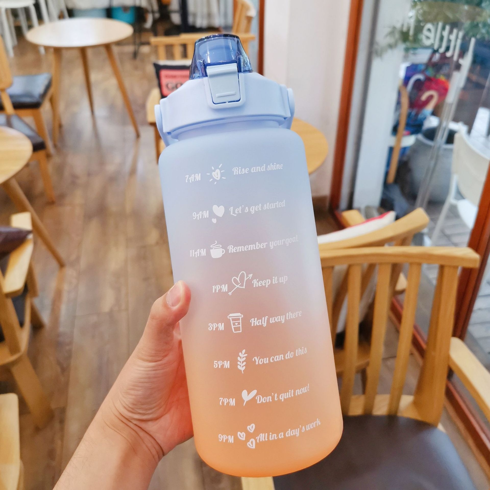 imgi_73_b76631b2240cc8e16f2d6ca4517406a6 2L Water Bottle Motivational Water Bottle with Time & Capacity Marker BPA-Free Sports Water Cup Fitness Gym Running Exercise - Image 1
