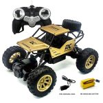 Toyz Remote Control Plastic Racing Car, Rock Crawler 4 Wheel Drive Metal Alloy Body Remote Control Rock Climber High Speed Monster Car (Assorted Colour) - Image 6