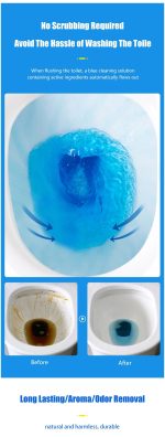 10 pcs Automatic Toilet Bowl Cleaner Effervescent Tablet for Toilet Fast Remover Urine Stain Deodorants Yellow Dirt Toilet Cleaning Tool - Image 4