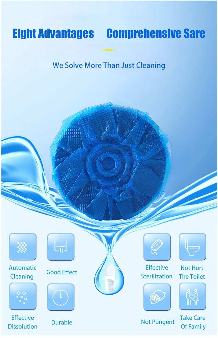 11d 10 pcs Automatic Toilet Bowl Cleaner Effervescent Tablet for Toilet Fast Remover Urine Stain Deodorants Yellow Dirt Toilet Cleaning Tool - Image 1