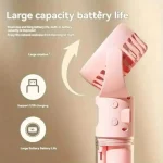Mini Portable Water Spray Mist Fan Air Humidifier USB Small Handheld Fan Cooler USB Rechargeable Cooling Fan with mobile stand holder - Image 2