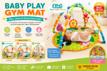 Baby Play Mat with Hanging Rattles For kids / Indoor Games Baby / Baby Play gym Mat