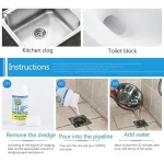 Powerful Sink & Drain Blockage Cleaner Powder Cleaning Tool,Drain Cleaner & Clog, Automatic Toilet Blockage Cleaner, Unclogs Pipe Dredging Agent Sink,for Kitchen Toilet - Image 3