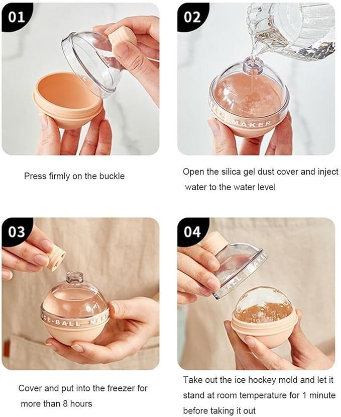 imgi_10_75c0092fde5ea42 HOTTEST SALE Ice Ball Maker, Round Ice Cube Molds with Funnels, Easy Release Silicone Round Ice Sphere Mold for , Cocktails, and Drinks, Light Bulb Hockey Shape EACH ONLY IN RS (299) - Image 1