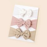 3pcs/Set Wholesale Knitted Children Hairband Solid Color Strips Cute Bow Headband For Infant Baby Kids Sport Hair Accessories - Image 5