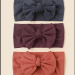 3pcs/Set Wholesale Knitted Children Hairband Solid Color Strips Cute Bow Headband For Infant Baby Kids Sport Hair Accessories