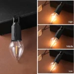 Portable LED Camping Bulb with USB Rechargeable Hook small light zero bulb outdoor small light indore smal light easily chargeble easily move Portable & Lightweight Warm LED Glow Weather-Resistant Clip Hook Design - Image 2