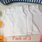 Pack of 3 Born Baby Shirts (Banyan) White 0 to 12 months