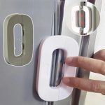Child Safety Lock for Refrigerator, Cabinet & Drawer – No Drill Self-Adhesive Baby Proof Fridge Lock with Hidden Button – Toddler & Pet Proof Safety Latch for Fridge, Freezer, Wardrobe, Cupboard | Anti-Pinch Lock | Kitchen Safety Lock