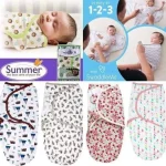 Summer SwaddleMe Adjustable Swaddle Infant Baby Wrap Blanket For Baby (Assorted Design) 0-3 Months (orgenal By Tawakkal Mart