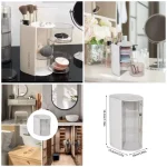 3 Layer Rotating Makeup Brush & Sponge Organizer Box – Cosmetic Storage Drawer Holder for Vanity & Countertop - Image 2