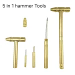 Multi Purpose 5 in 1 Mini Hammer Screw Driver Set, Compact Hand Tools for Repair, Maintenance, and DIY Work