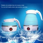 Portable 600ml Fast Boiling Foldable Electric Kettle – Compact Travel Kettle with Collapsible Silicone Design, Boil-Dry Protection, Quick Water Heater for Tea, Coffee, Noodles | Lightweight, Durable, Food-Grade Material