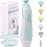 Tawakkal Mart Electric Baby Nail Trimmer 6 in 1 Kid Nail Polisher Tool Infant Manicure Scissors Baby Hygiene Kit Baby Nail Clipper Cutter For Newborn
