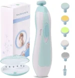 Tawakkal Mart Electric Baby Nail Trimmer 6 in 1 Kid Nail Polisher Tool Infant Manicure Scissors Baby Hygiene Kit Baby Nail Clipper Cutter For Newborn
