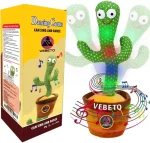 Dancing Cactus Talking Toy Kids Children Plush Electronic Toys Baby Singing Wriggle Voice Recording Repeats What You Say LED Lights Toddler Educational Funny Gift - Image 2