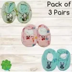 GP (Pack of 3 Pairs) Booties for New Born[RANDOM COLOUR+RANDOM DESIGNS