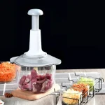 Manual Hand Push Chopper | 1.5 L - Hand press Chopper Machine Food Processor - Home Appliances