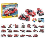 Decool: Architect Creator - 23 in 1 - 278 Pieces Red Super Speedster Race Car Building Blocks Set - 3110 - Image 2