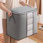 Portable Bamboo Clothes Blanket Large Folding Bag Storage Box Organiser