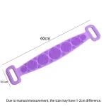 High Quality Back Cleaning Shower Strap, Silicone Back Scrubber Soft Bath Towel Bath Belt - Image 2