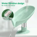 Newstyle Leaf Shape Soap Box Drain Soap Holder Box Bathroom Shower Soap Holder Dish Storage Plate Tray Bathroom Supplies Bathroom Gadge - Image 3