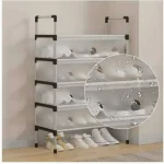 Dustproof Shoe Rack – 5 6 7 Layer Shoe Organizer – Foldable Shoe Cabinet with Cover – Box Packing – DIY ( DO IT YOURSELF) ITEM Space Saving Shoe Storage – Premium Quality Shoe Stand - Image 2