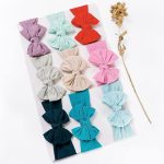 5Pcs/lot Cable Knit Baby Girl Headbans Bow Soft Nylon Headband for Newborn Girls Elastic Hair Bands Turban Baby Hair Accessories - Image 3