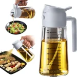 Dazzio.pk - 470ml Kitchen Glass Oil Sprayer Bottle - 2in1 Olive Oil Dispenser - Oil Jar Cruet - Anti-leakage Spray - Kitchen Baking, Roasting, Cooking Tool Salad and BBQ - Image 3