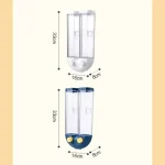Wall-mounted Double Cereal Grain Container - 1.5 Liter - Image 2