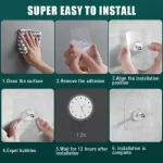 10pcs Strong Self Adhesive Punch Free Wall Hooks Nail Mounting Rack Screw Rod Seamless Screw Stickers Hang Kits - Image 3