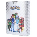 55 Pieces Pokemon Gold, Silver & Black & Multicolor Foil Cards Anime Cartoon Pokémon English Version Tcg Card - 55 Pcs Pokemon Cards Box For Fans Rare Collection Card Child Toys Gifts - Golden Edition 100% Plastic Cards