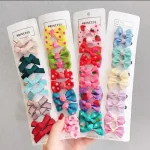 Tawakkal Mart-PACK OF 10Pcs/Set Baby Girl Hair Clips Kawaii Hair Accessories For Girls Bow Children Barrettes Cute Dot Kids Headwear - Image 2