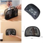 Net Cosmetic Organizer Pouch in Black color 1 pcs