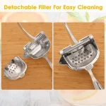 Imported Fruit Press Orange Juice Squeezer, Manual Fruit Squeezer, Handheld Lemon Lime Squeezer, Heavy Duty Aluminum Metal, High Juice Yield for Pomegranate Watermelon Grapefruit 720 Gram - Image 4